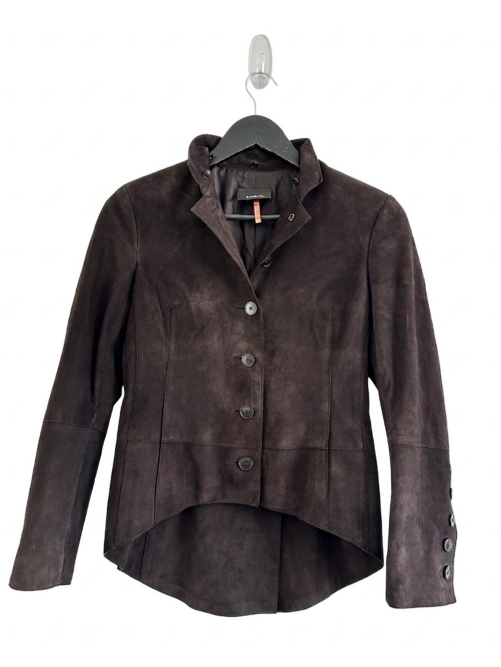 Akris Suede Evening Jacket Size 4 Brown